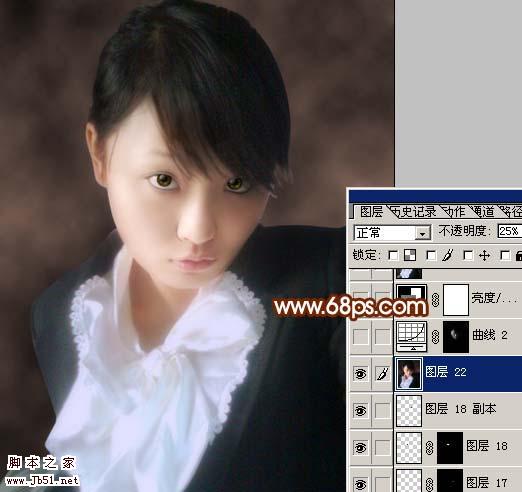 Photoshop 偏暗的手机照片转手绘效果