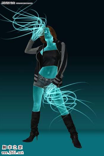 Photoshop 通透荧光人物效果