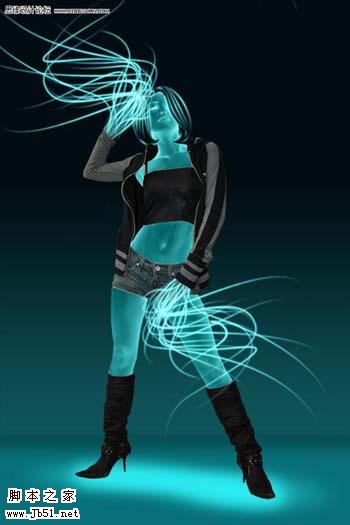 Photoshop 通透荧光人物效果