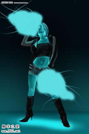 Photoshop 通透荧光人物效果