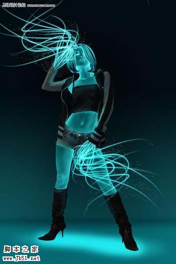 Photoshop 通透荧光人物效果