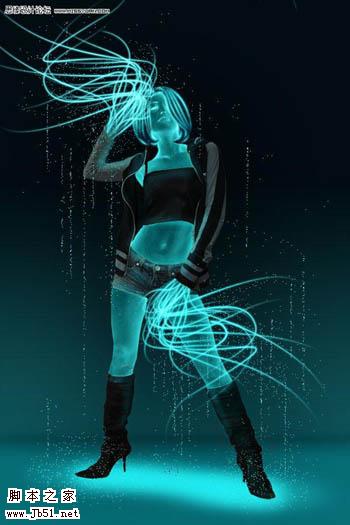 Photoshop 通透荧光人物效果
