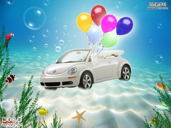 photoshop 合成另类的梦幻海底世界