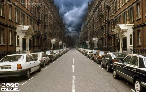 photoshop 经典合成城市里暴涨的洪水