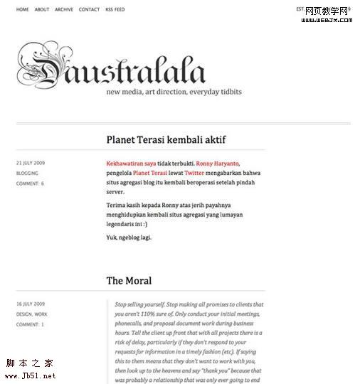 漂亮的博客设计