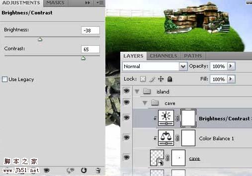 photoshop 经典合成梦幻天空漂浮的小岛