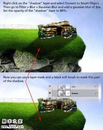 photoshop 经典合成梦幻天空漂浮的小岛