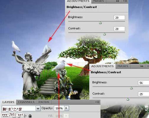 photoshop 经典合成梦幻天空漂浮的小岛