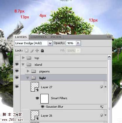 photoshop 经典合成梦幻天空漂浮的小岛