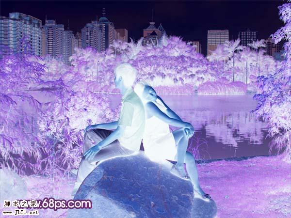 Photoshop 梦幻的紫色爱情世界