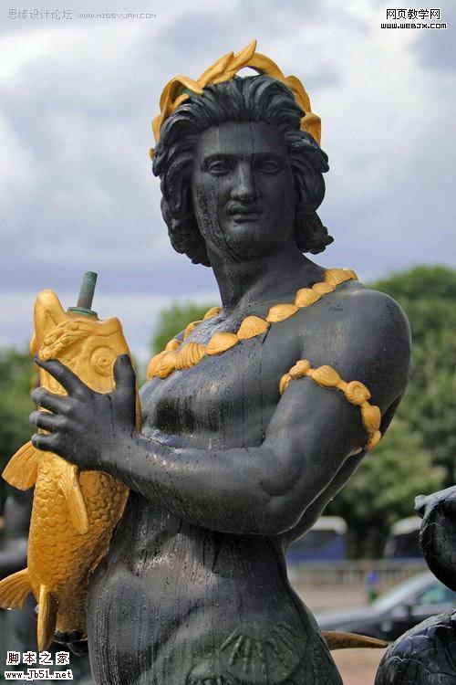 Photoshop 雕像打造仿真人效果