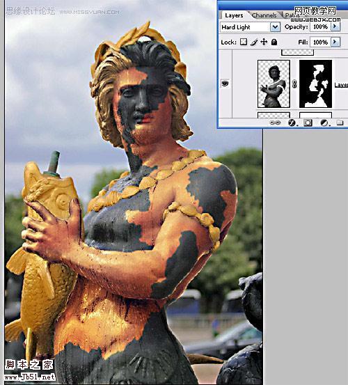 Photoshop 雕像打造仿真人效果