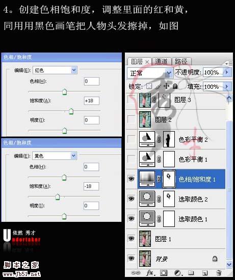 Photoshop 调出外景人物流行的青粉色