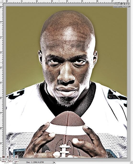 Photoshop 美式橄榄球杂志广告