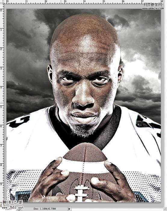 Photoshop 美式橄榄球杂志广告