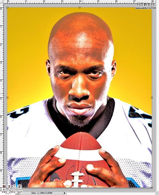 Photoshop 美式橄榄球杂志广告