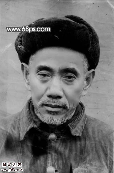 Photoshop 修复黑白的人物老照片