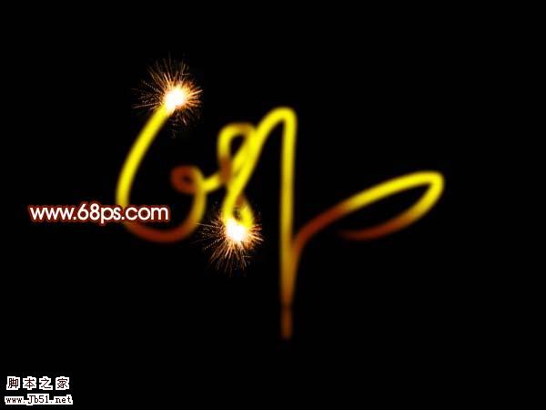 Photoshop 绚丽的火花字效果