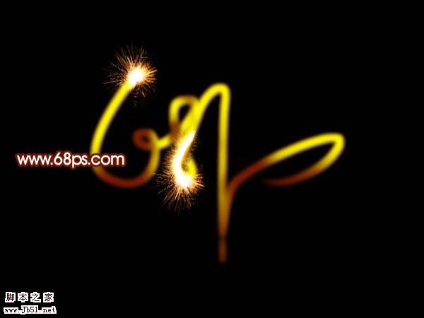 Photoshop 绚丽的火花字效果