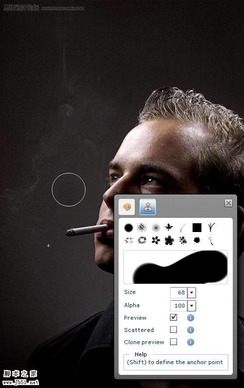 photoshop 合成经典的烟雾美女效果