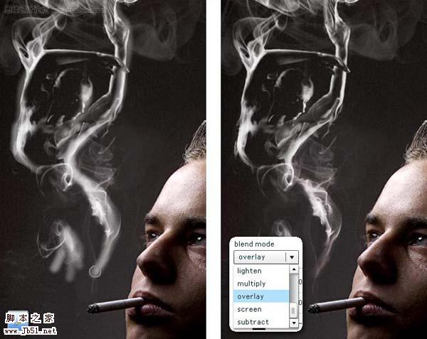 photoshop 合成经典的烟雾美女效果