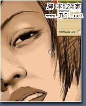 photoshop 鼠绘个性美女头像