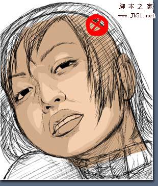 photoshop 鼠绘个性美女头像