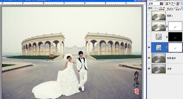 Photoshop 调出偏灰婚片淡黄的中性色