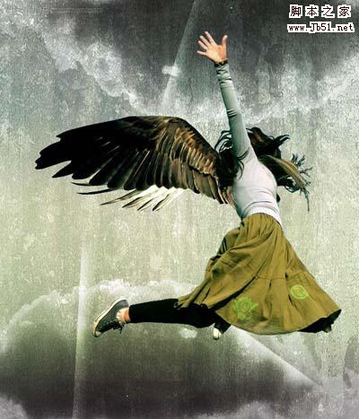 Photoshop 打造一张飞翔的天使插画