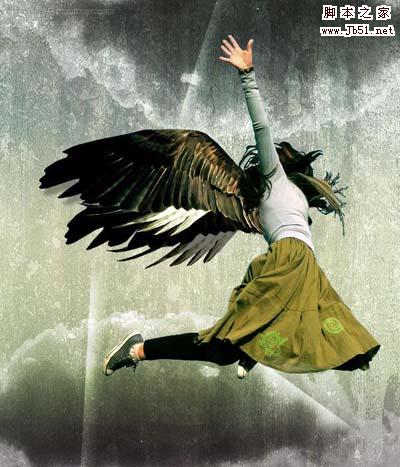 Photoshop 打造一张飞翔的天使插画