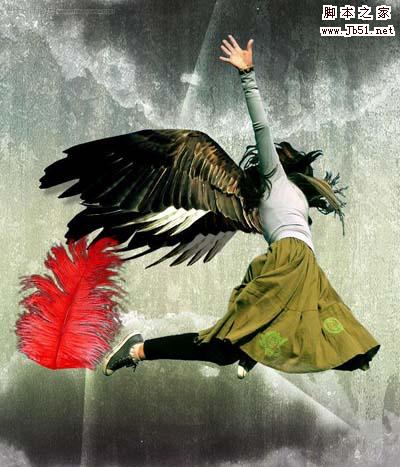 Photoshop 打造一张飞翔的天使插画