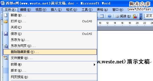 教你轻松清除Word文档的隐私信息