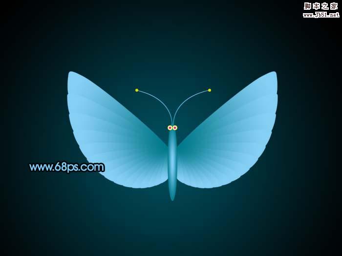 Photoshop 一只简单的卡通蝴蝶