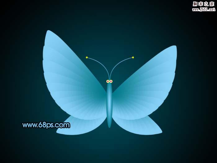 Photoshop 一只简单的卡通蝴蝶