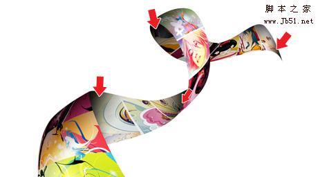 photoshop 让图片如丝带飘起来