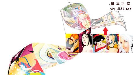 photoshop 让图片如丝带飘起来