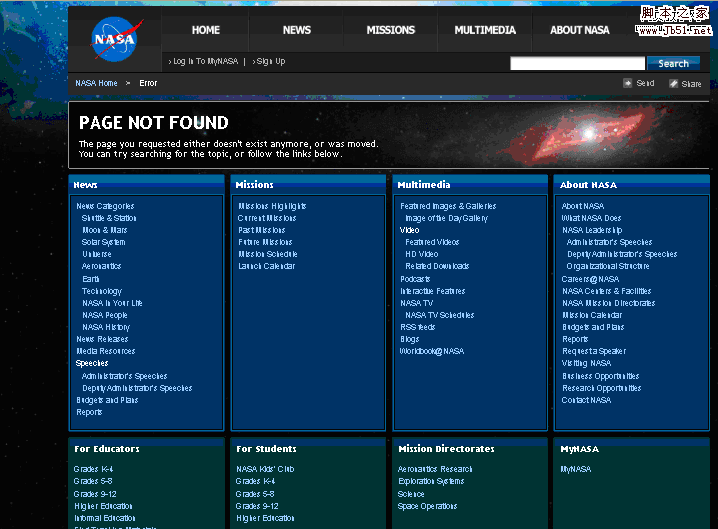 nasa404 page