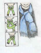 冬天围巾的系法图解图片
