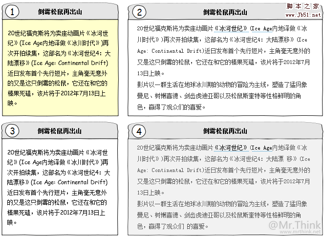 Css模块化视觉样例