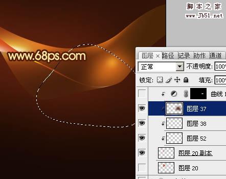 Photoshop打造出一条漂亮如丝带的红色叠加光束