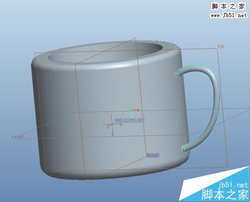 proe怎么绘制一个柱形的杯子模型?