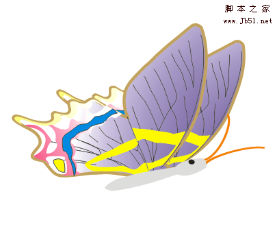 cdr怎么使用钢笔与交互式填充绘制蝴蝶?