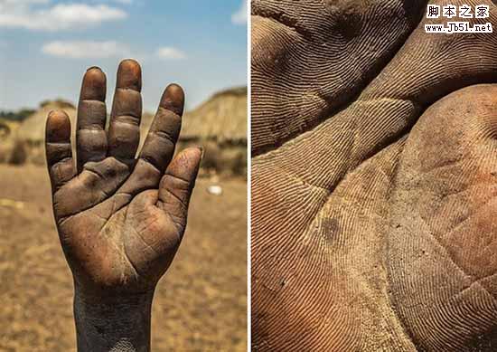 摄影师拍摄不同行业不同环境人的手掌