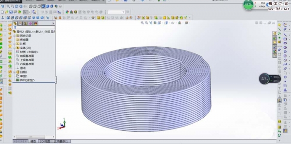 SolidWorks怎么画多层螺旋线圈?