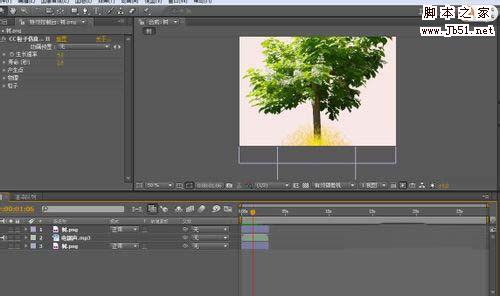 ae cs4怎么制作一段锯树的视频效果?