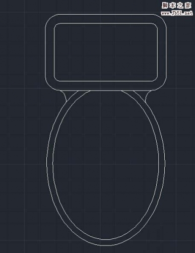 cad怎么绘制马桶坐便器的平面图?