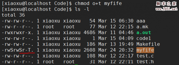 Linux下设置权限让用户只删除自己的文件的方法