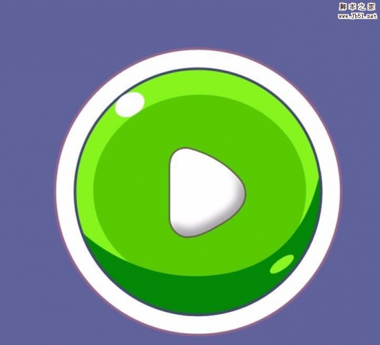 PS怎么绘制一个绿色的按钮?