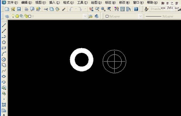 CAD怎么画圆和圆环图形?