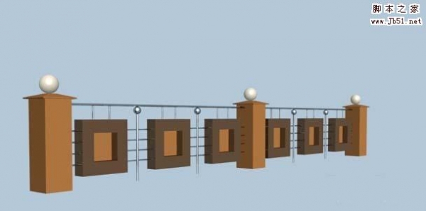 3dsMax怎么设计一款漂亮的围墙模型?
